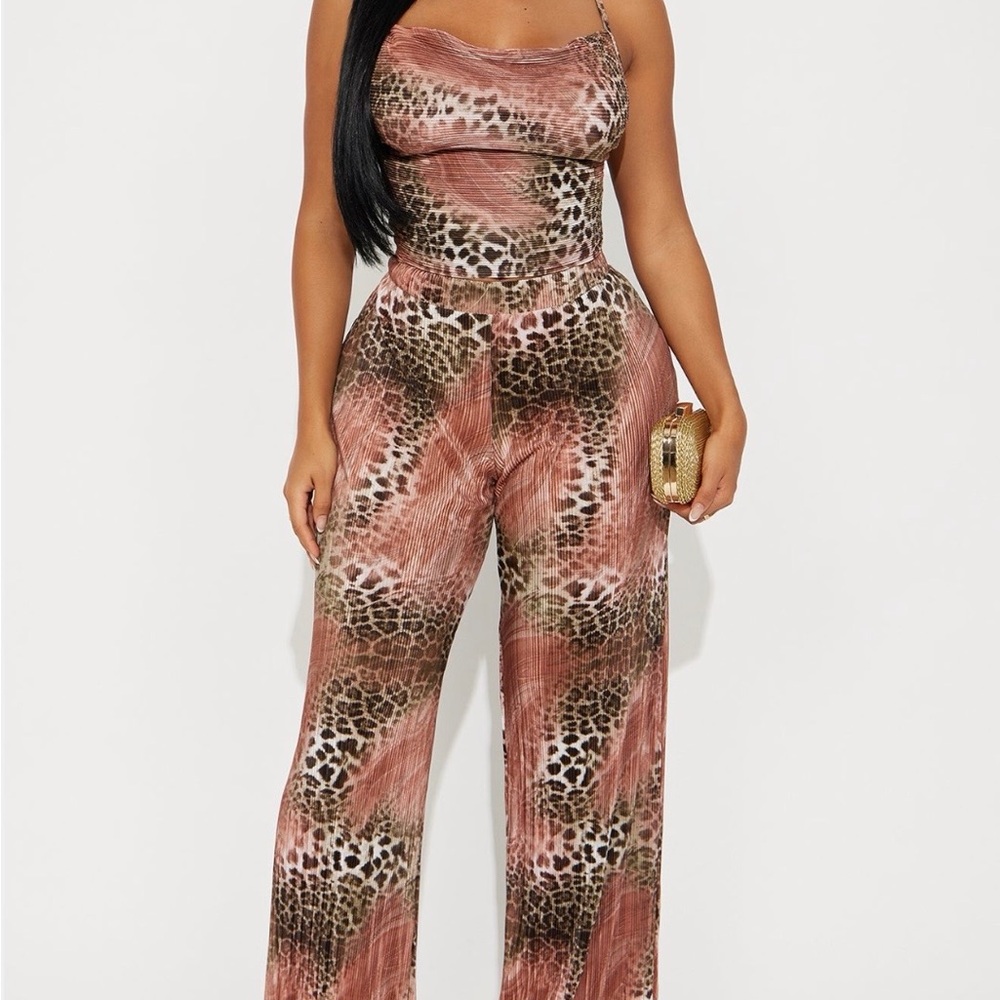 Elegant Animal Print Jumpsuit